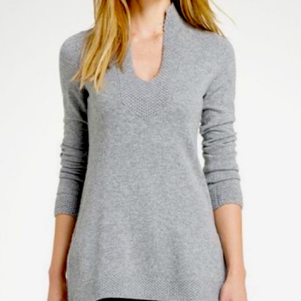 Super soft cashmere Tory Burch cashmere tunic sweater.
